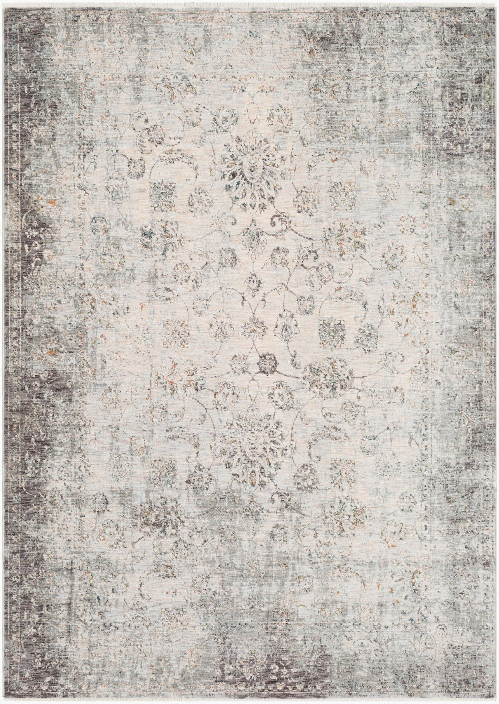 Livabliss Presidential Fringe Accent Rug Machine Woven Polyester Traditional Entryway Floor Mat Dusty Sage, Gra 2' x 3'3" PDT2310-233