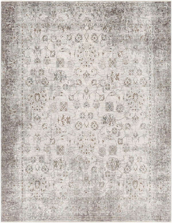 Livabliss Presidential Fringe Accent Rug Machine Woven Polyester Traditional Entryway Floor Mat Dusty Sage, Gra 7'10" x 10' PDT2310-710103