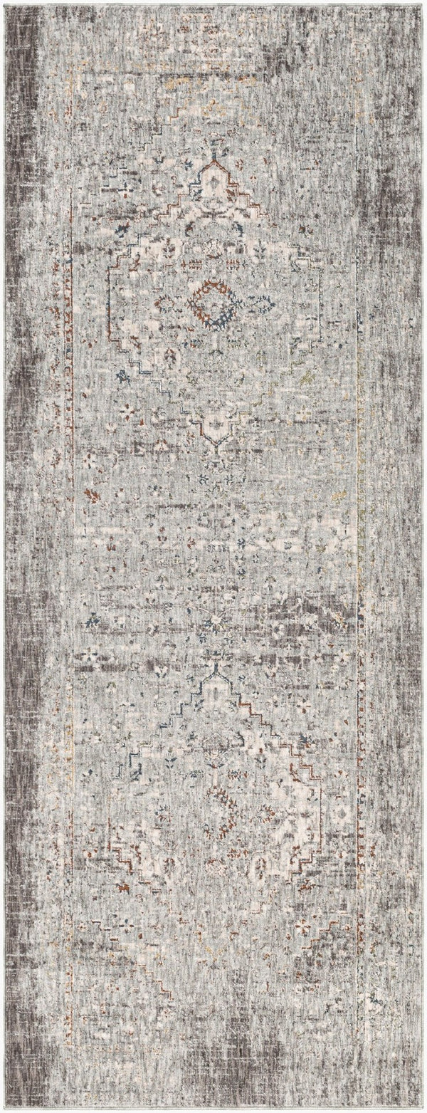 Livabliss Presidential Collection Traditional Fringe Area Rug Woven Polyester for Large Rooms Dusty Sage, Gra 3'3" x 8' PDT2311-338