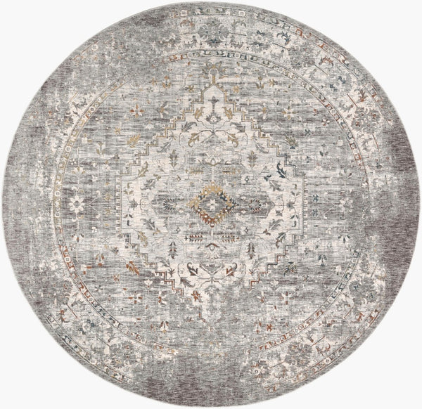 Livabliss Presidential Collection Traditional Fringe Area Rug Woven Polyester for Large Rooms Dusty Sage, Gra 7'10" x 7'10" PDT2311-710RD