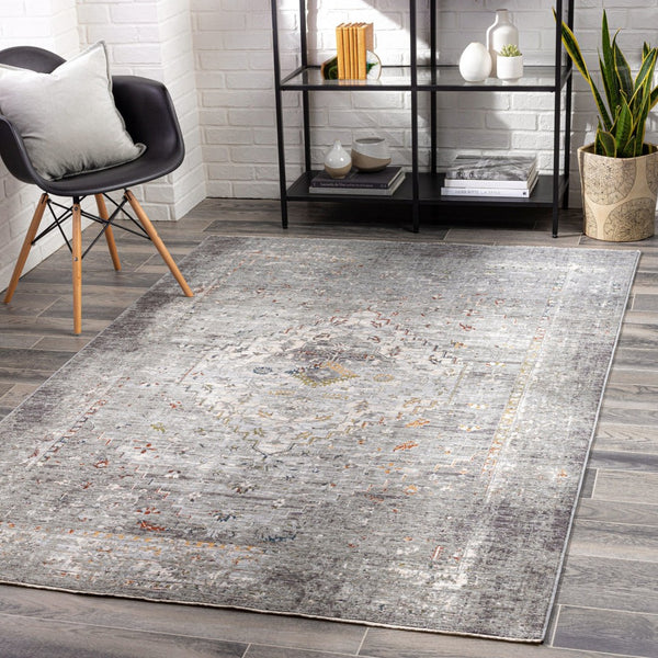 Livabliss Presidential Collection Traditional Fringe Area Rug Woven Polyester for Large Rooms Dusty Sage, Gra 8'10" x 12'10" PDT2311-9131