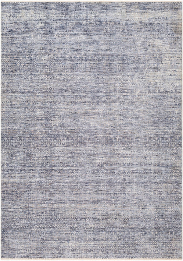 Livabliss Presidential Machine Woven Polyester Area Rug with Fringe Mid-century Bohemian Accent Blue, Ice Blue 12'10" x 8'10" PDT2315-9131
