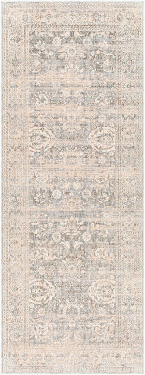 Livabliss Presidential Machine Woven Runner Rug Traditional Fringe Hallway Entryway Polyester Light Beige, Cr 3'3" x 10' PDT2323-3310