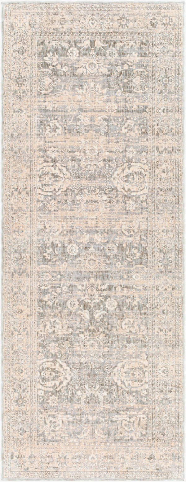 Livabliss Presidential Machine Woven Runner Rug Traditional Fringe Hallway Entryway Polyester Light Beige, Cr 3'3" x 10' PDT2323-3310