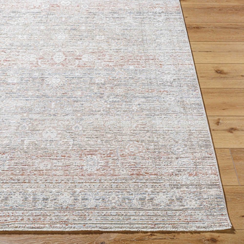 Livabliss Presidential Machine Woven Polyester Rug with Fringe Detail for Entryways and Bathrooms Rust, Ivory 8'10" x 12'10" PDT2333-9131