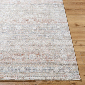 Livabliss Presidential Machine Woven Polyester Rug with Fringe Detail for Entryways and Bathrooms Rust, Ivory 8'10" x 12'10" PDT2333-9131
