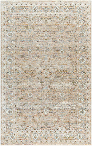 Livabliss Presidential Machine Woven Polyester Accent Rug with Fringe for Entryway or Bedside Tan, Beige 2' x 3'3" PDT2337-233
