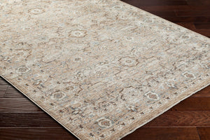 Livabliss Presidential Machine Woven Polyester Accent Rug with Fringe for Entryway or Bedside Tan, Beige 2' x 3'3" PDT2337-233
