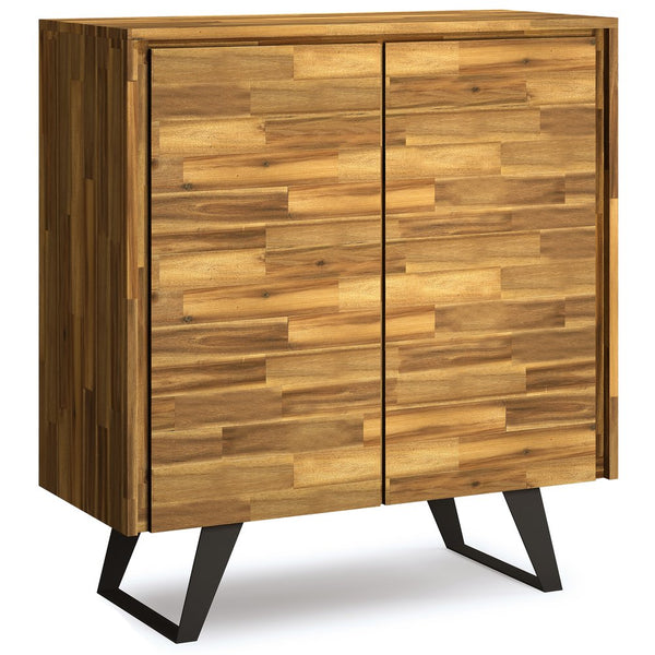 English Elm Lowry - Handcrafted Medium Storage Cabinet In Distressed Golden Wheat With Adjustable Shelves & Metal Accents B136P158856