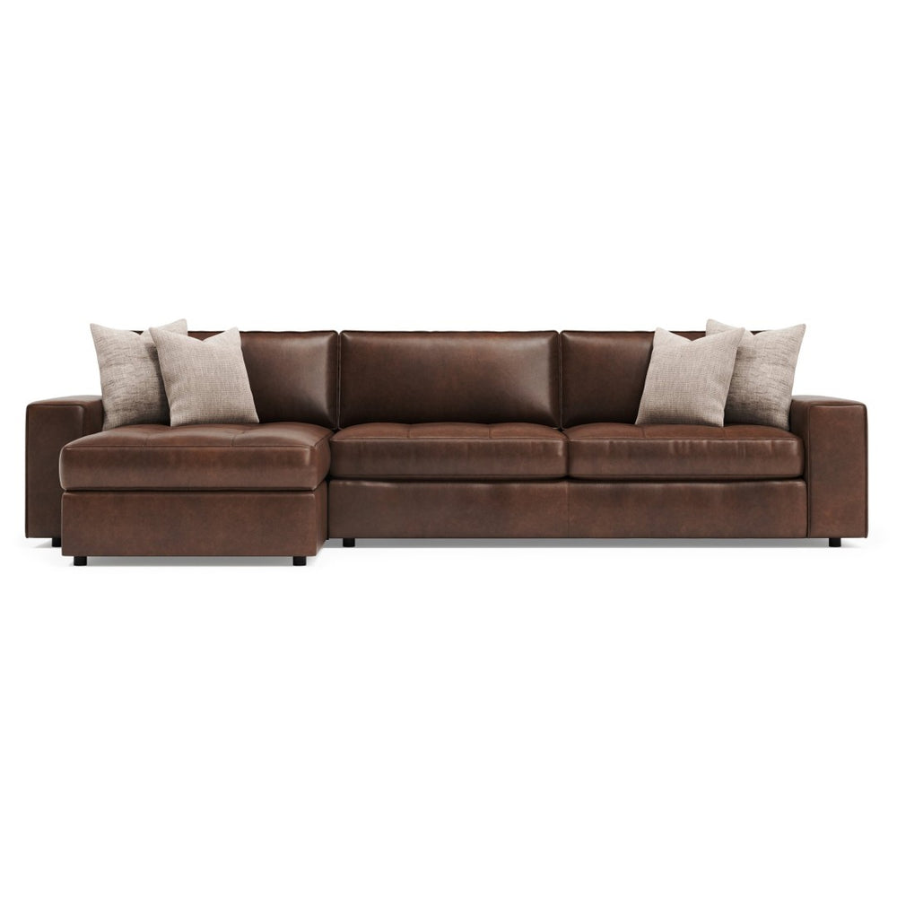Bernhardt Bernhardt Nest Full Grain Leather Sectional with Deep Cushions for Modern Living Rooms K2237