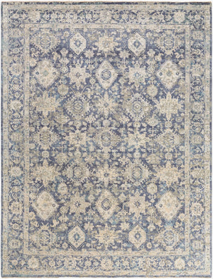 Surya Piccadilly Hand-made 10' X 14' Classic Wool & Silk Rug - Elegant, Durable, Timeless Home Decor Accent Light Beige Silk,Wool Pdy2300-810