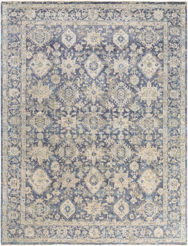 Surya Piccadilly Hand-made 10' X 14' Classic Wool & Silk Rug - Elegant, Durable, Timeless Home Decor Accent Light Beige Silk,Wool Pdy2300-810