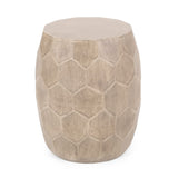 Christopher Knight Home® - Noble House - Aranda Outdoor Lightweight Concrete Side Table, Natural Wood