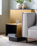 Peaceful PEC-002 18"H x 22"W x 16"D End Table PEC-002  Top: , Dark Brown; Base: Dark Brown Surya