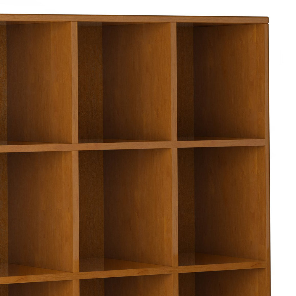 English Elm Harper Cube Storage Unit With Drawers - Versatile Mid-Century Modern Design In Teak Brown Finish B136P158713