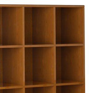 English Elm Harper Cube Storage Unit With Drawers - Versatile Mid-Century Modern Design In Teak Brown Finish B136P158713