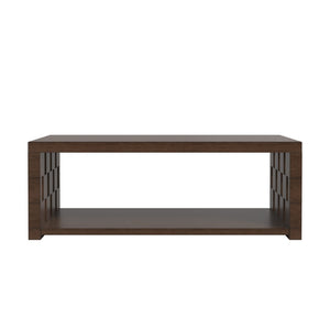 A.R.T. Furniture Verge Handcrafted Walnut Rectangular Cocktail Table - Modern Geometric Design with Practical Storage 337300-1960