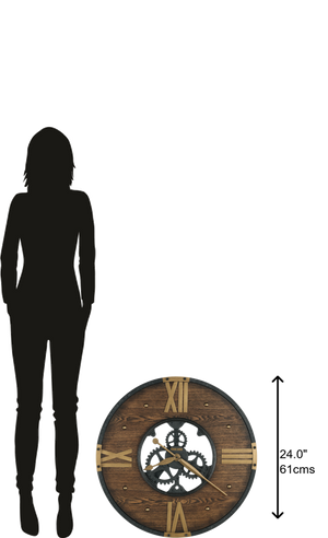 Hekman Furniture 625650 Murano Wall Clock - Elegant Matte Black Design With Quartz Movement For Any Room Decor  Murano Wall Clock 625650