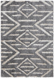 Feizy Rugs Mynka Polyester Machine Made Bohemian & Eclectic Rug Gray/Ivory 5' x 8'