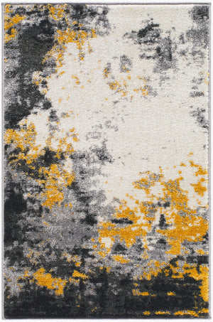 Livabliss Pepin Geometric Polypropylene Area Rug Turkish Woven Bold Pattern for Entryway Kitchen Charcoal, Black 2' x 2'11" PEI1011-23