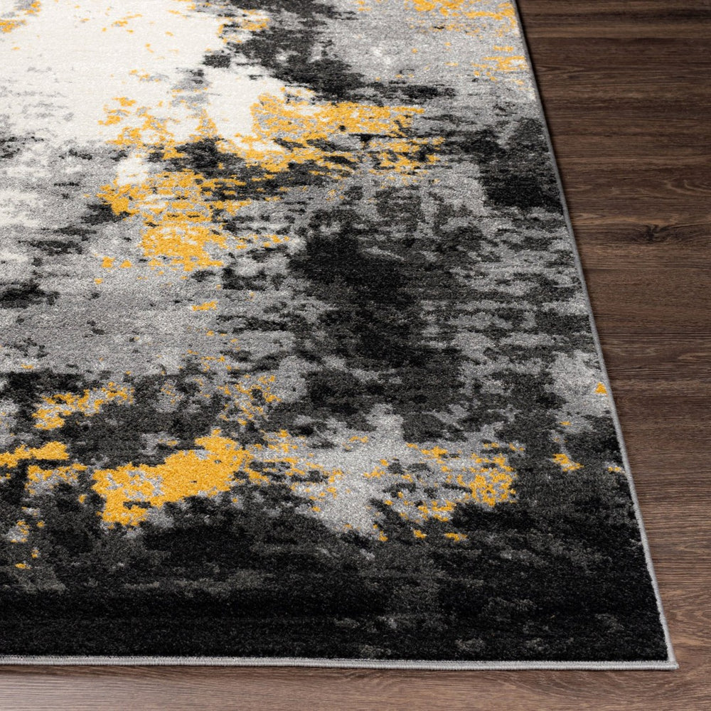 Livabliss Pepin Geometric Polypropylene Area Rug Turkish Woven Bold Pattern for Entryway Kitchen Charcoal, Black 5'3" x 7'7" PEI1011-5376