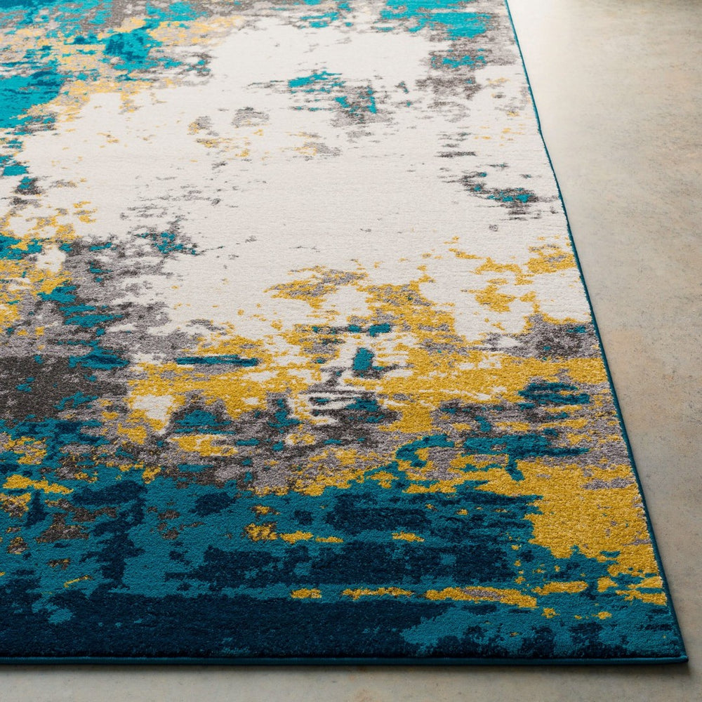 Livabliss Pepin Mid-century Modern Polypropylene Area Rug Bold Vibrant Accent for Entryways Deep Teal, Dark 7'10" x 10' PEI1012-71110