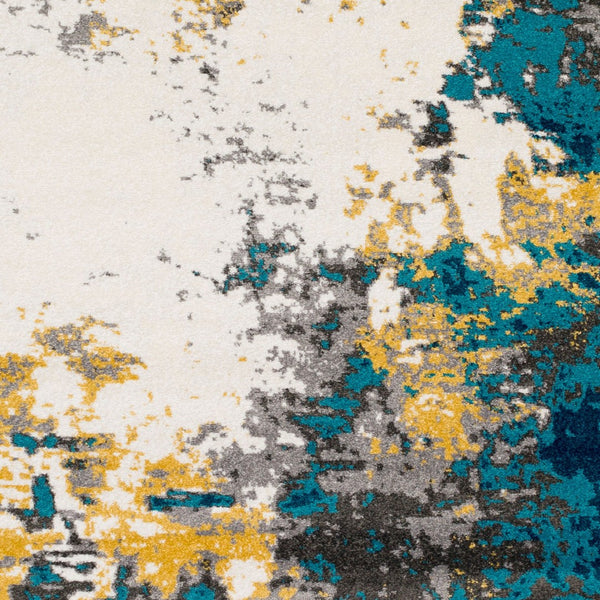 Livabliss Pepin Mid-century Modern Polypropylene Area Rug Bold Vibrant Accent for Entryways Deep Teal, Dark 6'7" x 9' PEI1012-679