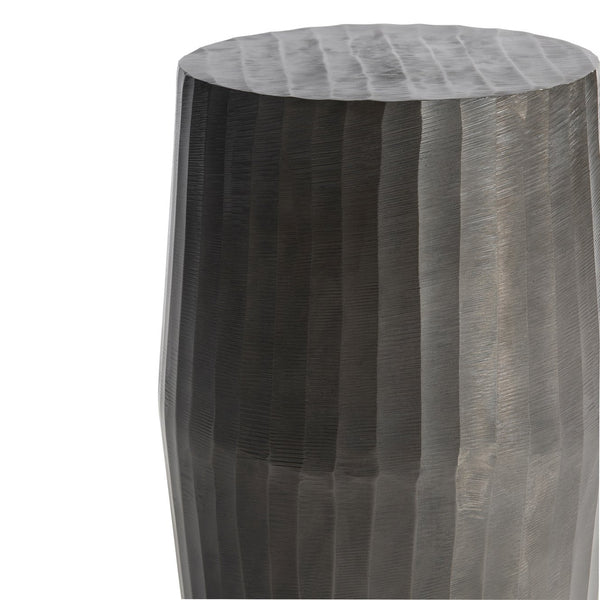 Bernhardt Bernhardt Baja Cast Aluminum Outdoor Accent Table, Black Nickel Wave-Textured 12" Round Side X05156