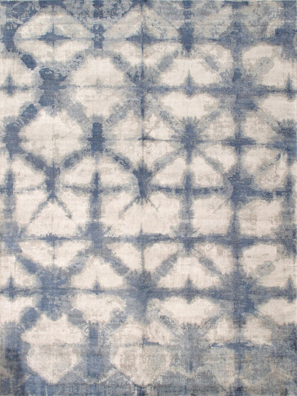 Pasargad Home Shibori Collection Hand-loomed Bamboo Silk & Wool Area Rug For Cozy Spaces   Pel-12 10x14