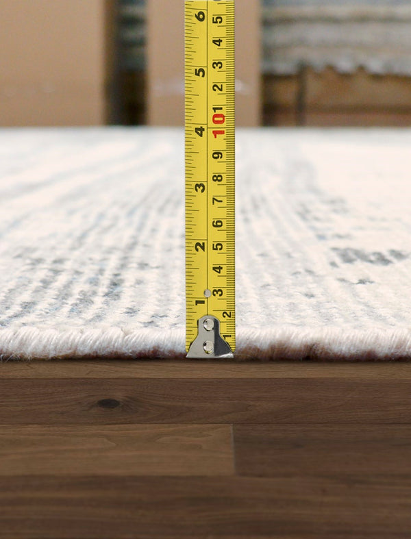 Pasargad Home Modern Collection Handloom Ivory Bsilk & Wool Area Rug For Cozy Family Spaces   Pel-47 10x14