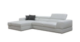 VIG Furniture Divani Casa Pella Mini - Modern White Leather Left Facing Sectional Sofa VGCA5106A-WHT-LAF-SECT