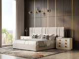 VIG Furniture Modrest Penelope - Modern Grey Velvet Bed VGVCBD2312