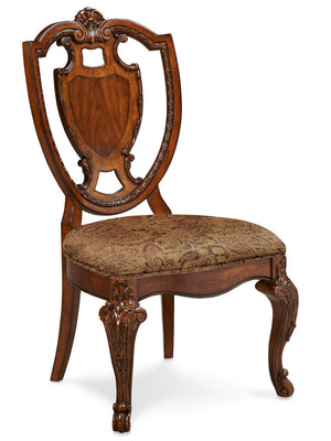 A.R.T. Furniture Old World Shield Back Side Chair with Fabric Seat (Sold As Set of 2) 143202-2606 Brown 143202-2606