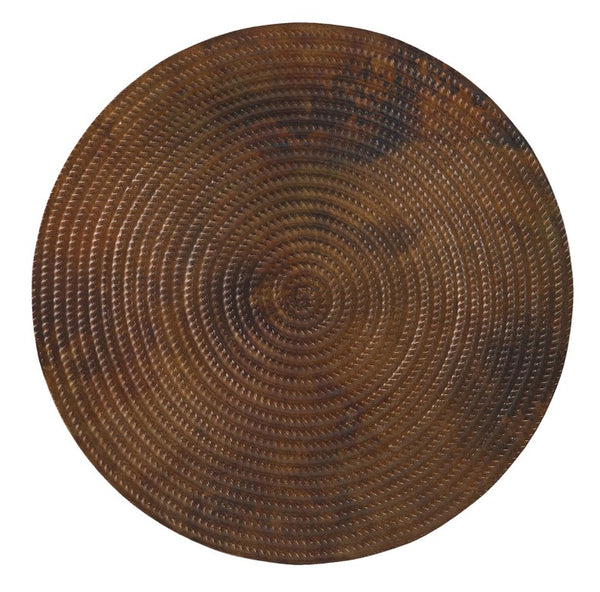 Hooker Furniture Parkcrest Aged Copper Martini Table With Forged Dark Metal Base — Compact Rustic-Modern Accent, 18" 5527-80117-COR