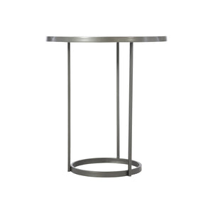 Bernhardt Bernhardt Cast-Aluminum Bonfield Side Table — 22" Round Minimalist Accent Table, Graphite Finish, Durable 407121