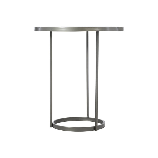Bernhardt Bernhardt Cast-Aluminum Bonfield Side Table — 22" Round Minimalist Accent Table, Graphite Finish, Durable 407121