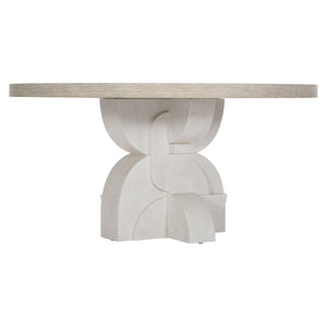 Bernhardt Bernhardt Constantin Sculptural Dining Table With Flaxen White Oak Top And Totemic Cast-Resin Base K1739