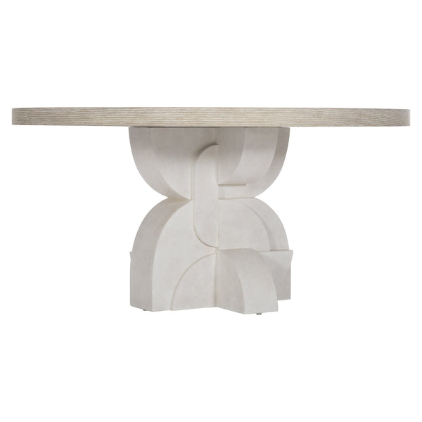 Bernhardt Bernhardt Constantin Sculptural Dining Table With Flaxen White Oak Top And Totemic Cast-Resin Base K1739