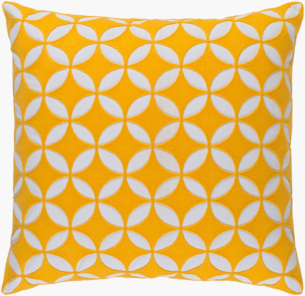 Surya Perimeter 18"L X 18"W Durable Cotton Accent Pillow - Modern Charm For Any Decor Space! White Cotton Per003-2020
