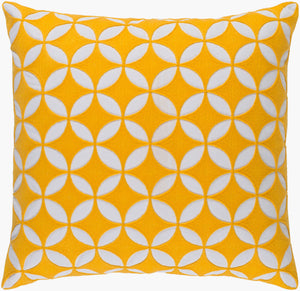 Surya Perimeter 18"L X 18"W Durable Cotton Accent Pillow - Modern Charm For Any Decor Space! White Cotton Per003-2020