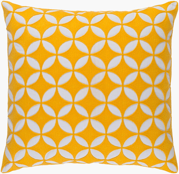 Surya Perimeter 18"L X 18"W Durable Cotton Accent Pillow - Modern Charm For Any Decor Space! White Cotton Per003-2020
