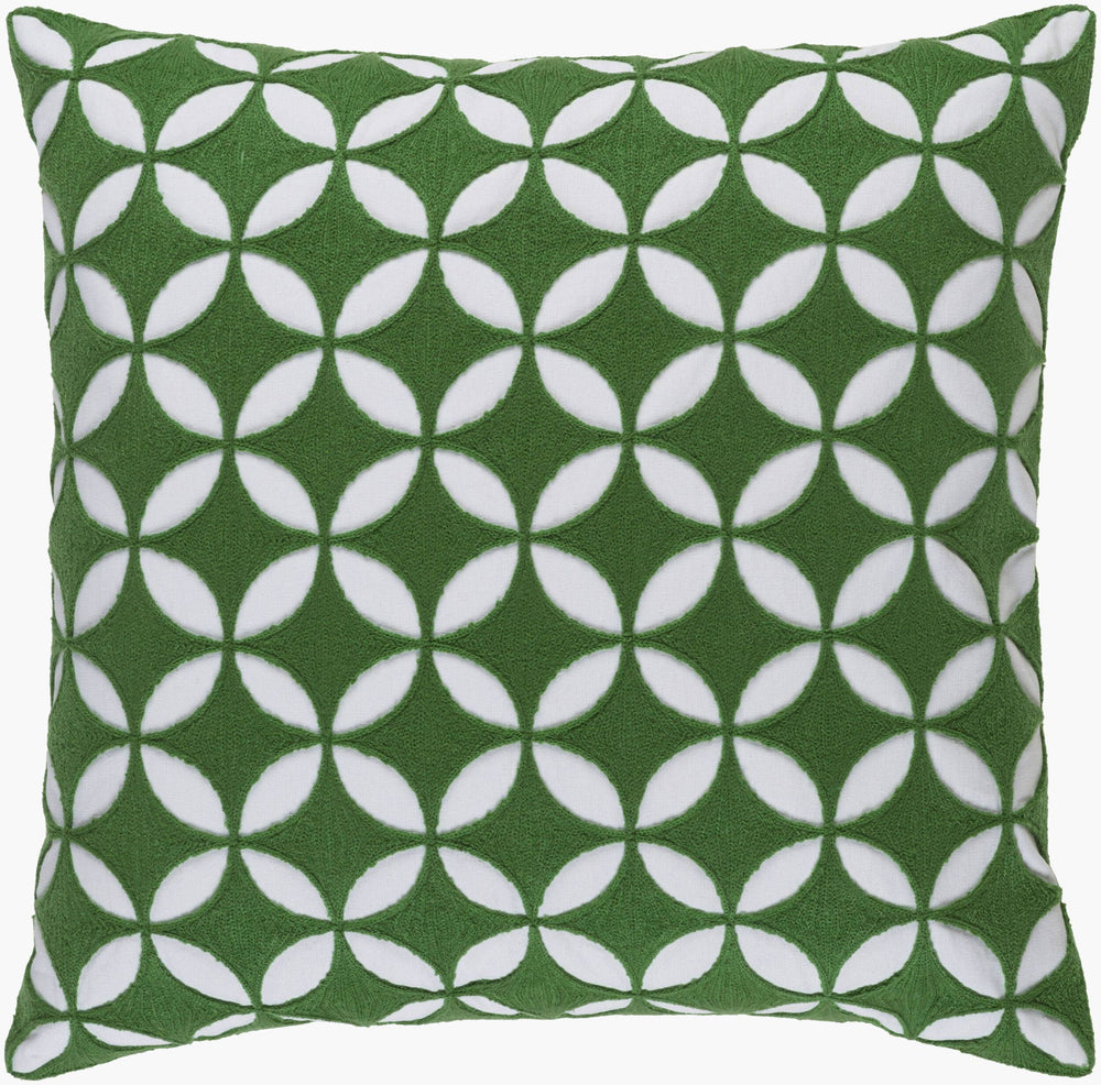 Surya Perimeter 18"L X 18"W Durable Cotton Accent Pillow - Modern Charm For Any Decor Space! White Cotton Per003-2020
