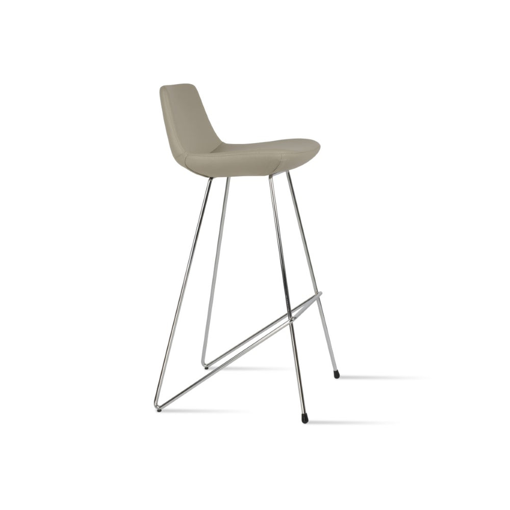 Soho Concept Pera Cat Wire Barstools & Counterstools - Stylish Boucle, Velvet & Nubuck Fabrics, 10-year Guarantee! Chrome  Soho-concept-dining-chair-09647