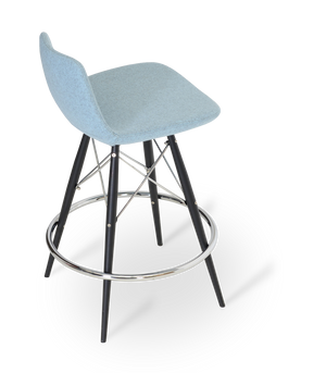 Soho Concept Pera Barstools & Counterstools With Swivel Option - Stylish Camira Fabric & 10-year Guarantee! Blue  Soho-concept-dining-chair-09498