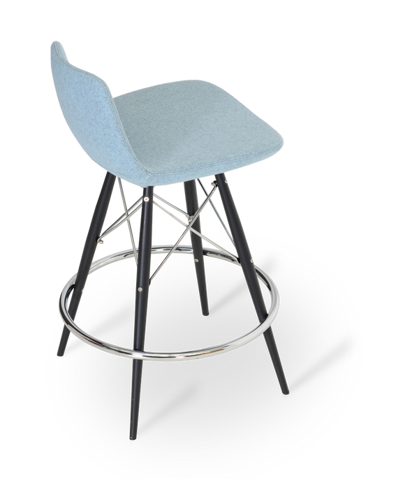Soho Concept Pera Barstools & Counterstools With Swivel Option - Stylish Camira Fabric & 10-year Guarantee! Blue  Soho-concept-dining-chair-09498
