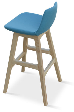 Soho Concept Pera Solid Wood Barstools & Counterstools - Elegant Camira Yoredale Fabric, 10-year Guarantee, Leather Ash  Soho-concept-dining-chair-07093