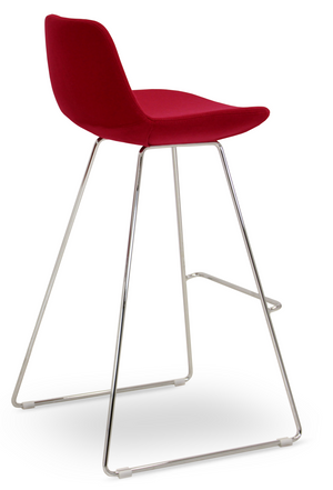 Soho Concept Pera Wire Barstools & Counterstools In Dark Grey Camira Blazer Wool – 10-year Guarantee & Options! Red  Soho-concept-dining-chair-09582