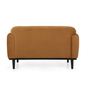 English Elm Loveseat Boucle Velvet Curved Birch Frame Compact Seating for Modern Living Rooms 74315.00TUMR