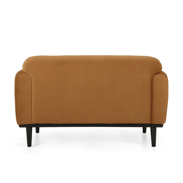 English Elm Loveseat Boucle Velvet Curved Birch Frame Compact Seating for Modern Living Rooms 74315.00TUMR
