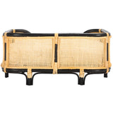 Safavieh Timo Rattan Pet Bed with Cushion Beige / Natural / Black PET1800A